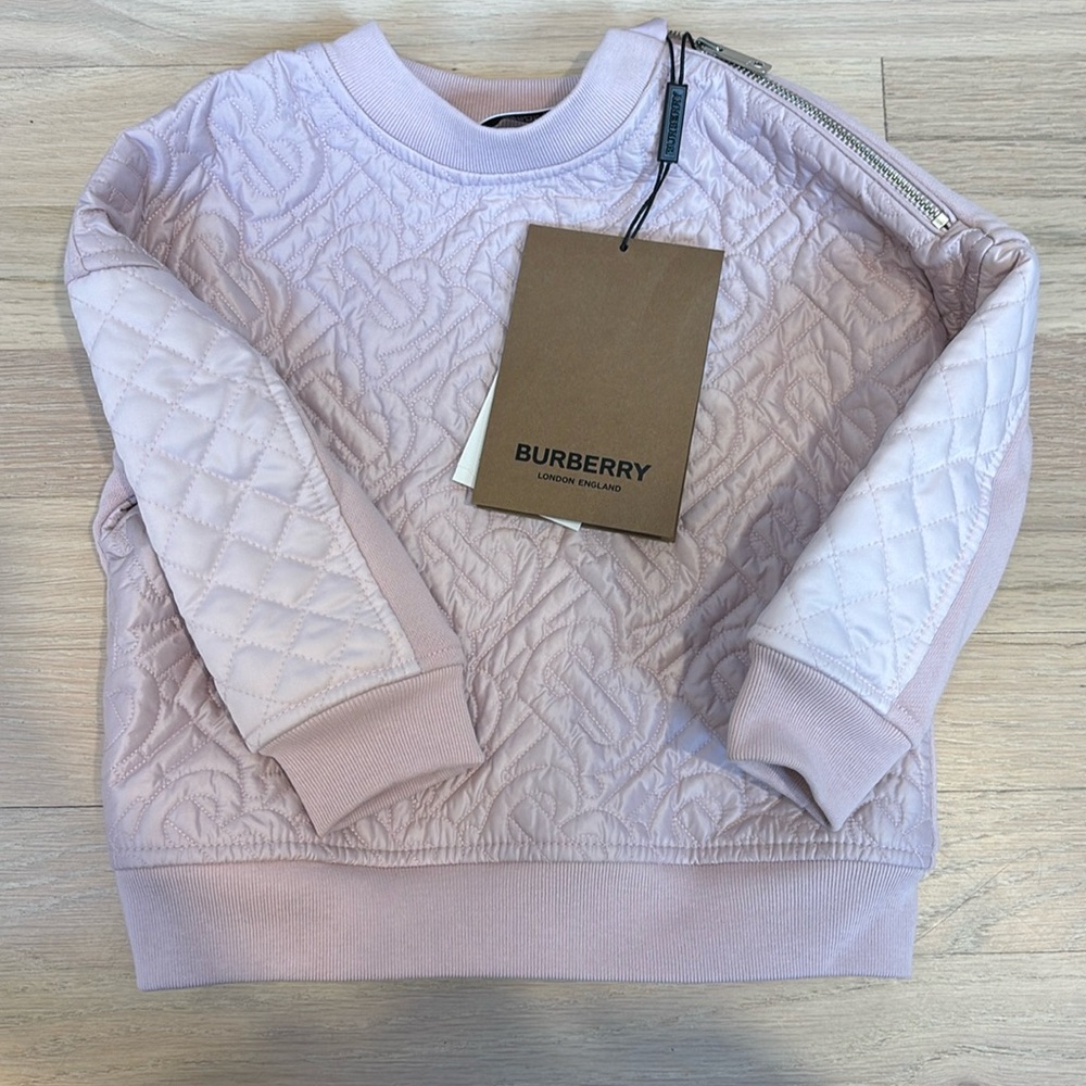 NWT Burberry Quilted Logo Sweatshirt - Infant